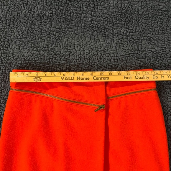 Tory Burch Orange Zipper Skirt 6 - Picture 7 of 7